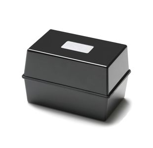 5 Star Card Index Box 8X5 Inch Black