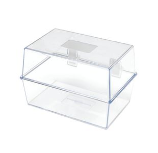 5 Star Card Index Box 6X4In Crystal