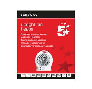 Upright Port Fan Heater 2000W White