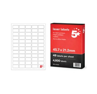 A4 Mini Sheet Lab 45.7X21.2Mm Pk4800