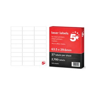 A4 Mini Sheet Lab 63.5X29.6Mm Pk2700