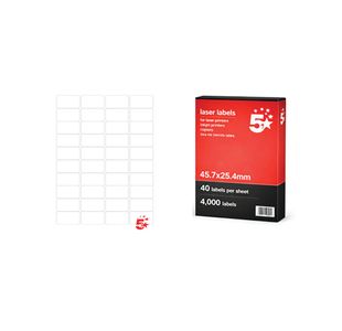 A4 Sheet Lab 45.7X25.4Mm Pk4000