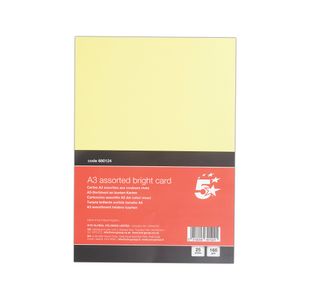 5 Star A3 Bright Card 160Gsm Pk25