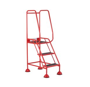 Uk Domed Feet Aslip 3 Tread Step Red