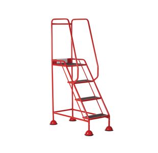 Uk Domed Feet Aslip 4 Tread Step Red