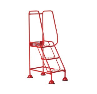 Uk Domed Feet Pchd 3 Tread Step Red