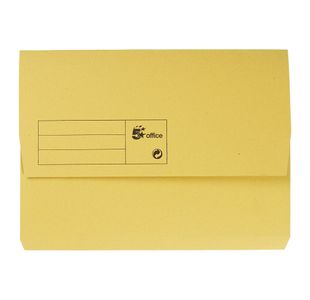 Half Flap Doc Wallet A4 Ylw Pk50