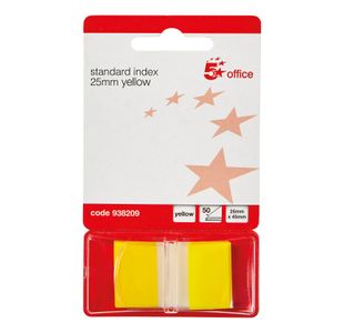 Index Flags 25X45Mm 50 Flags Ylw Pk5