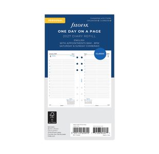 Filofax Refill Dpp Personal Wht 2027