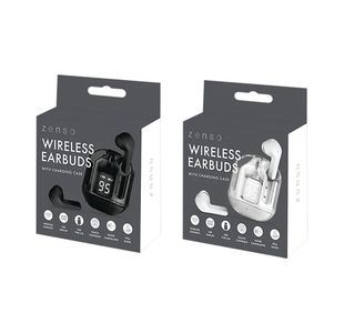 Wls Earbuds/Charge Case Wht/Blk Pk16