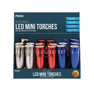 Mini Super Bright Led Torch Ast Pk24