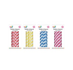 Paper Straws X50 320Gsm Ast Pk24