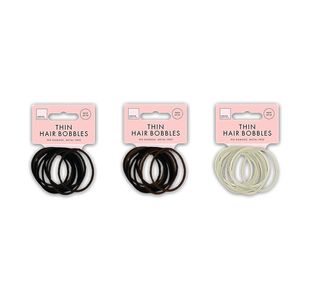 Natural Thin Hair Bobble X20 Ast P48