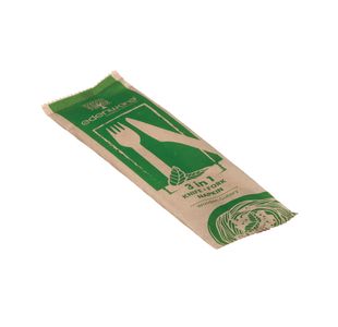 Go-Pak 3In1 Wooden Cutlery Set Pk500