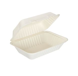 Bagasse Clamshell Mealbx 9X6In Pk250