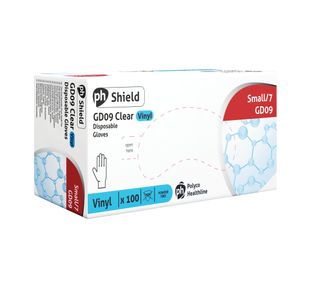 Shield Pf Vinyl Gloves S Pk100