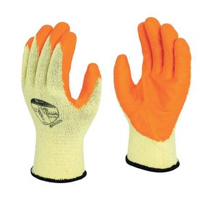 S Grip Crinkle Latex Glv Org 9 Pk12