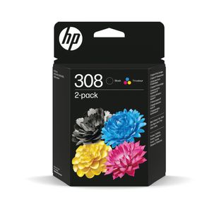 Hp 308 Inkjet Cart Blk/Tri 6L6S6Ue