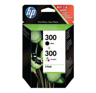 Hp 300 Ink Cart 2-Pkblk/Tri Col Cmy