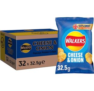 Walkers Cheese & Onion Crisps (Box 32)