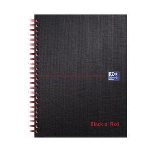 Black N Red Hb Wire Rule Ntbk A5 Pk5