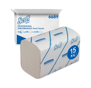 Interfold Hand Towels X304 Wht Pk15