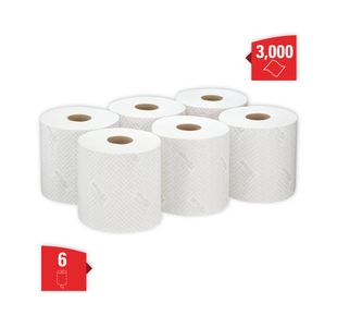 L10 Service/Retail Wiping Rl Wht Pk6