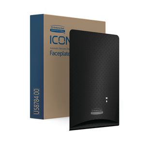 Icon Fplate Auto Soap/Sani Disp Blk