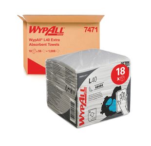 L40 Extra Abstpaper Wipes Wht Pk18