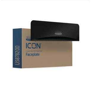 Icon Fplate 2 Roll Wc Paper Disp Blk