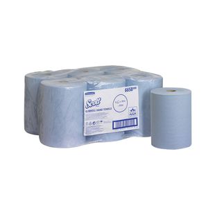 Slimroll Hand Towel Roll Blue Pk6