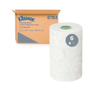 Ultra Slimroll Hand Towel Wht Pk6
