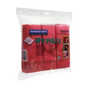 Microfibre Cloths 400X400Mm Red Pk6
