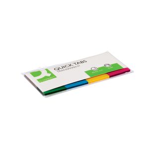 Q-Connect Quick Tabs 25X45 Clr Pk160
