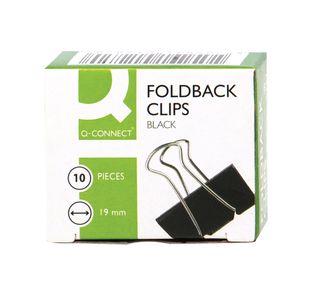 Q-Connect Foldback Clip 19Mm Pk10