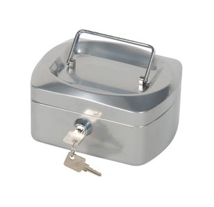 Q-Connect Cash Box 6 Inch Silver