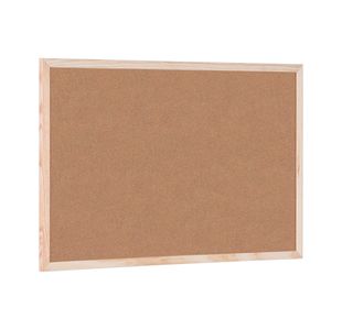 Q-Connect Cork Board Wooden Frame