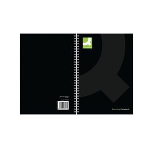 Qconnect Wirebound A4 Hback Blk Pk3
