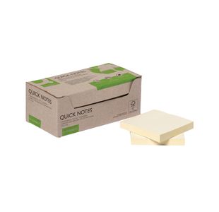 Q-Connect Rcyc Notes 76X76 Ylw Pk12