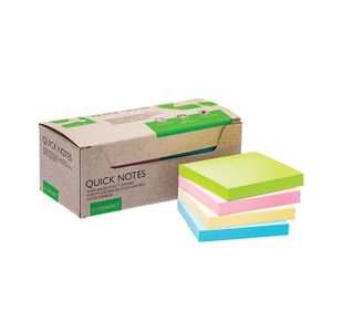 Q-Connect Rcyc Notes 76X76 Pstl Pk12
