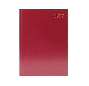 Desk Diary Dpp A4 Burgundy 2027