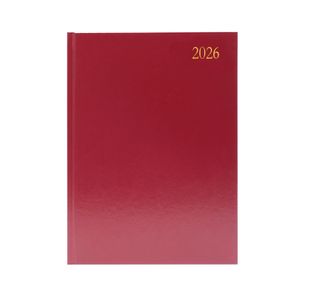 Desk Diary Wtv A4 Burgundy 2026