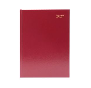 Desk Diary 2 Dpp A5 Burgndy 2027