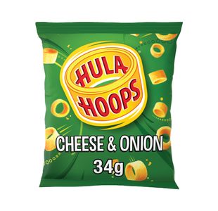 Hula Hoops Cheese And Onion 34G Pk32