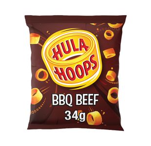 Hula Hoops Bbq Beef Crisps 34G Pk32