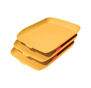 Leitz Cosy Letter Tray A4 Yellow Pk3