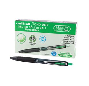 Uni-Ball Signo 207 Gel Green Pk12