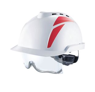 V-Gard 930 Vented Helmet White/Red