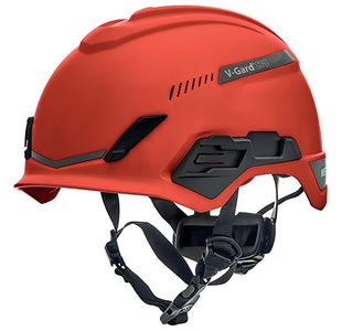 V-Gard H1 Tri-Vented Saf Helmet Red