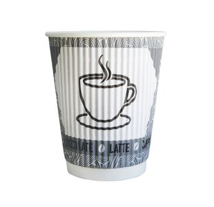 Mycafe Ripple Hot Cup 12Oz/35Cl Pk25